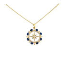 Starburst Diamond & Sapphire Charm - Kelly Wade Jewelers