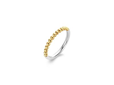 Sterling Silver Platinum Beaded Stack Ring - Kelly Wade Jewelers Store