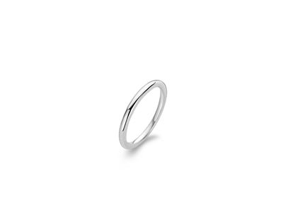 Sterling Silver Platinum Stack Ring - Kelly Wade Jewelers Store