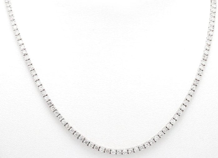 Straight line diamond tennis necklace - Kelly Wade Jewelers Store