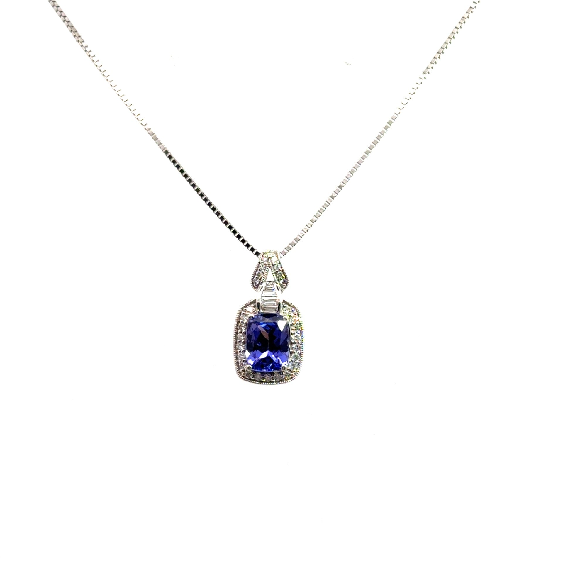 Tanzanite and Diamond Necklace - Kelly Wade Jewelers Store