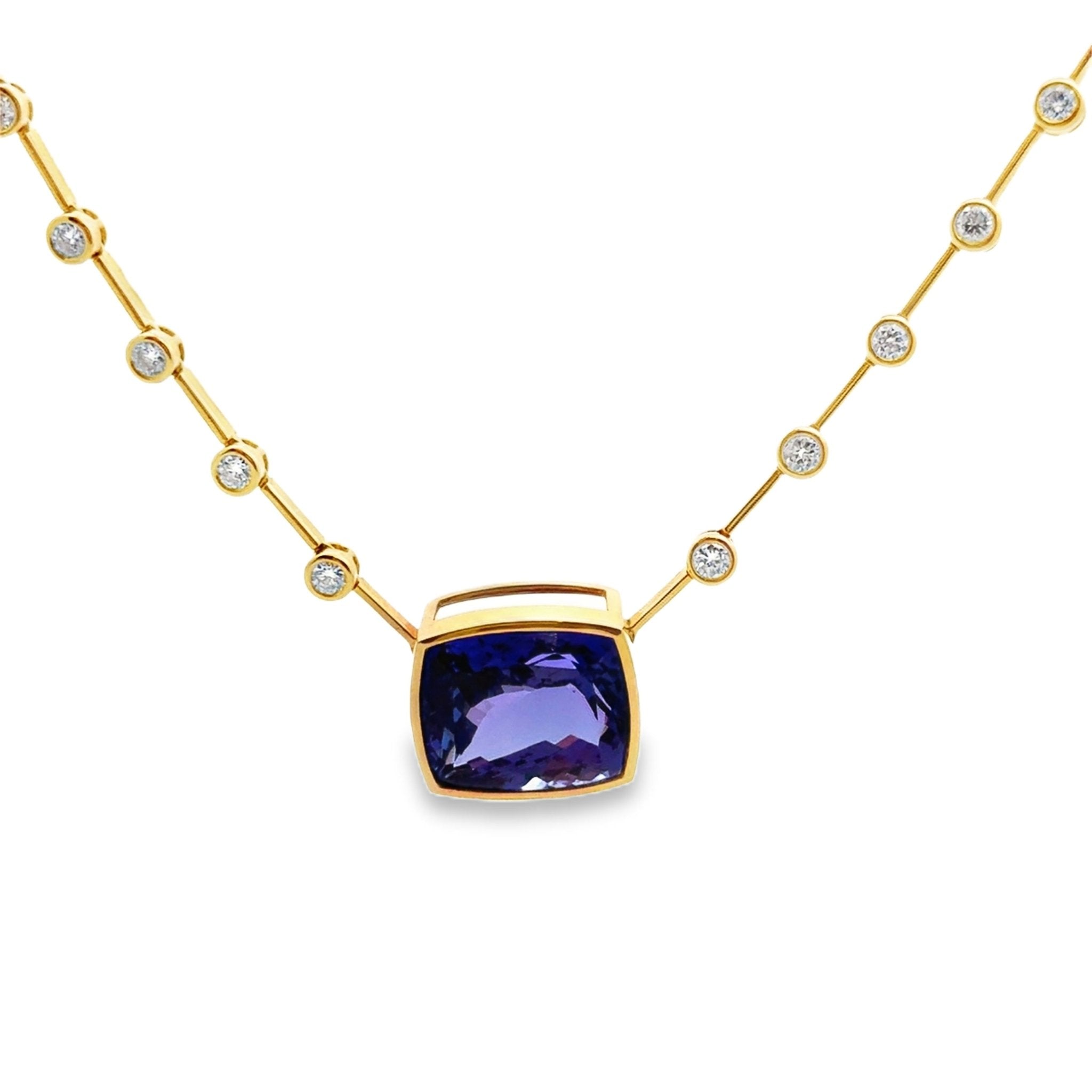 Tanzanite & Diamond Necklace - Kelly Wade Jewelers