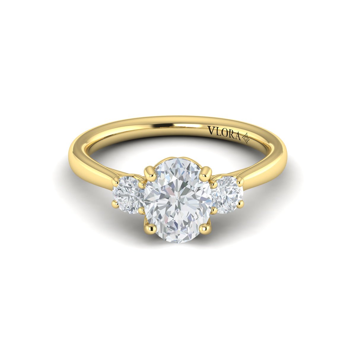 Three Stone Oval Engagement Ring - Kelly Wade Jewelers