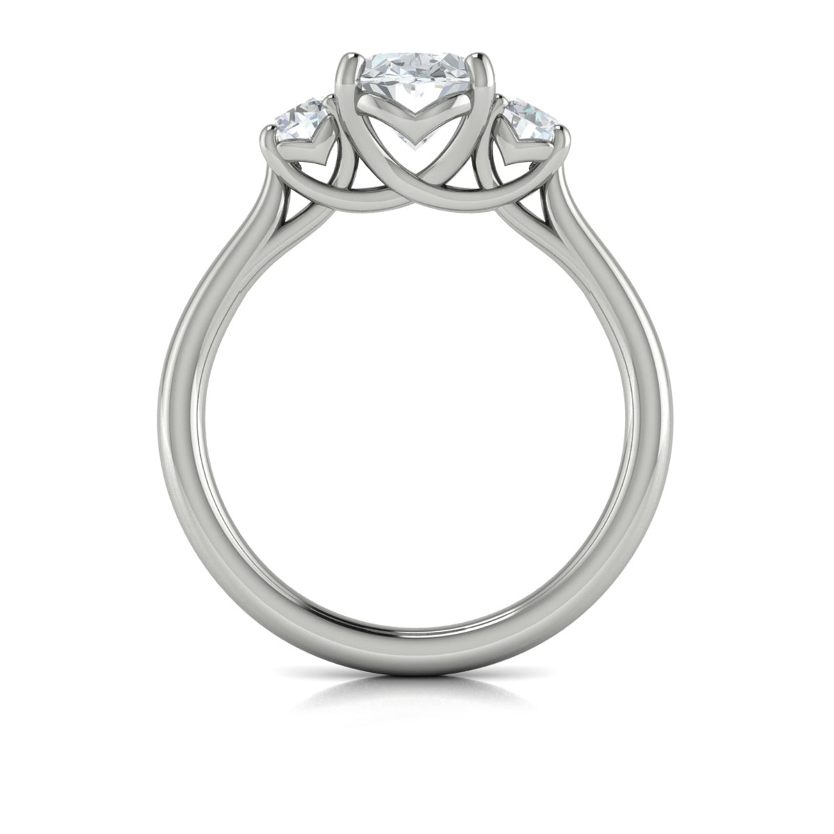 Three Stone Oval Ring - Kelly Wade Jewelers