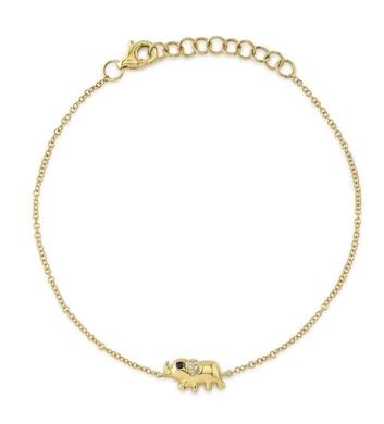 Tiny Diamond Elephant Bracelet - Kelly Wade Jewelers Store