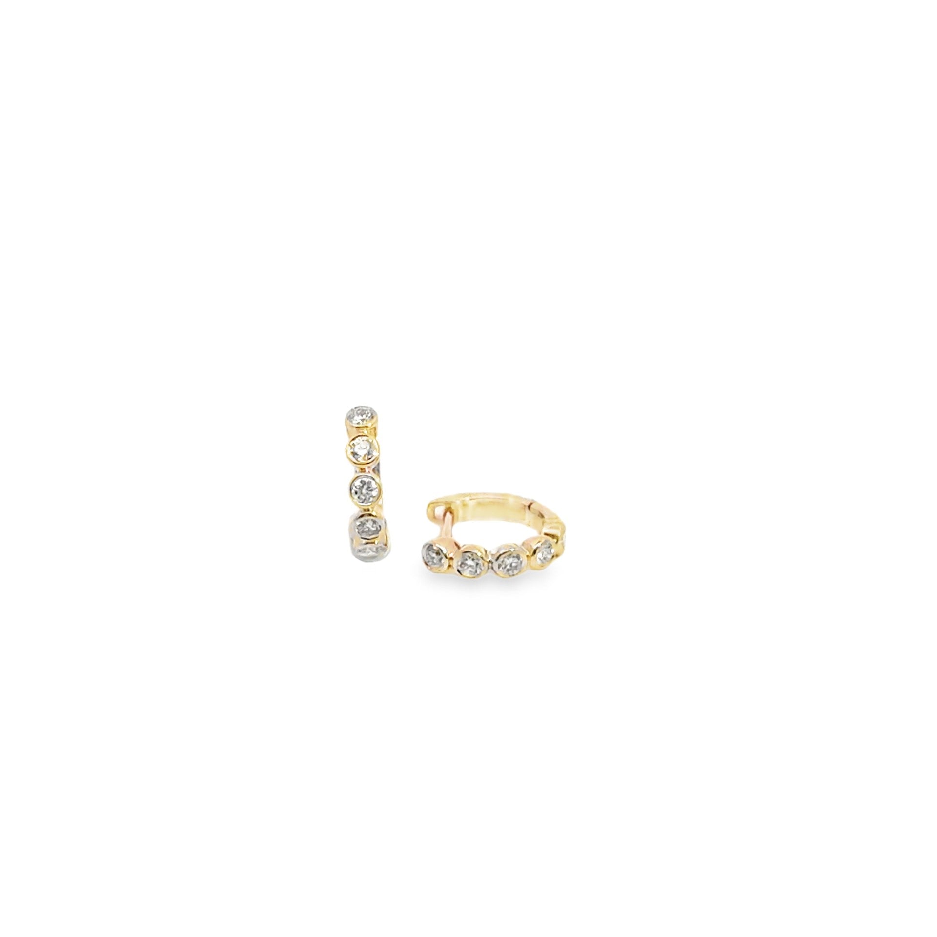 Tiny Diamond Huggie Earrings - Kelly Wade Jewelers