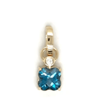 Topaz Clover Diamond Charm - Kelly Wade Jewelers