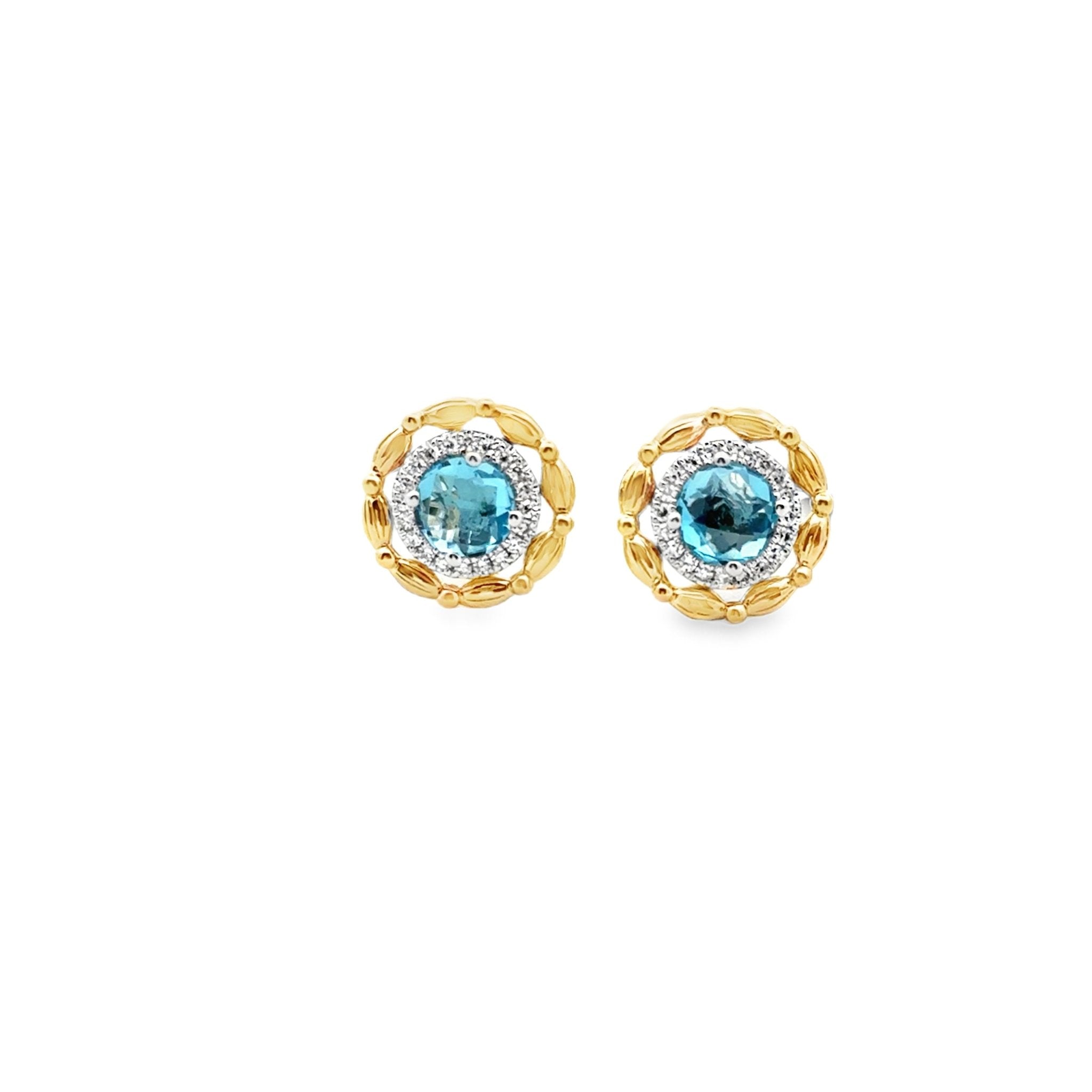 Topaz & Diamond Earrings - Kelly Wade Jewelers