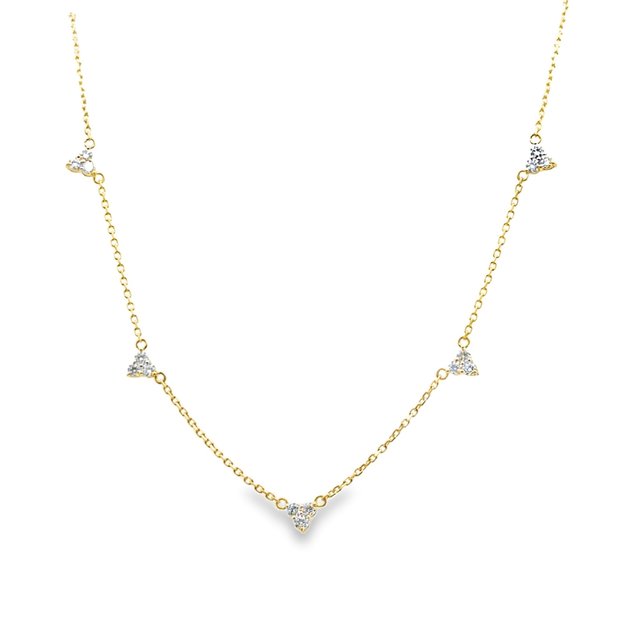 Trio Cluster Diamond Necklace - Kelly Wade Jewelers