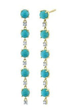Turquoise & Diamond Drop Earrings - Kelly Wade Jewelers