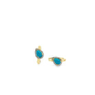 Turquoise Pear Hoop Earrings - Kelly Wade Jewelers