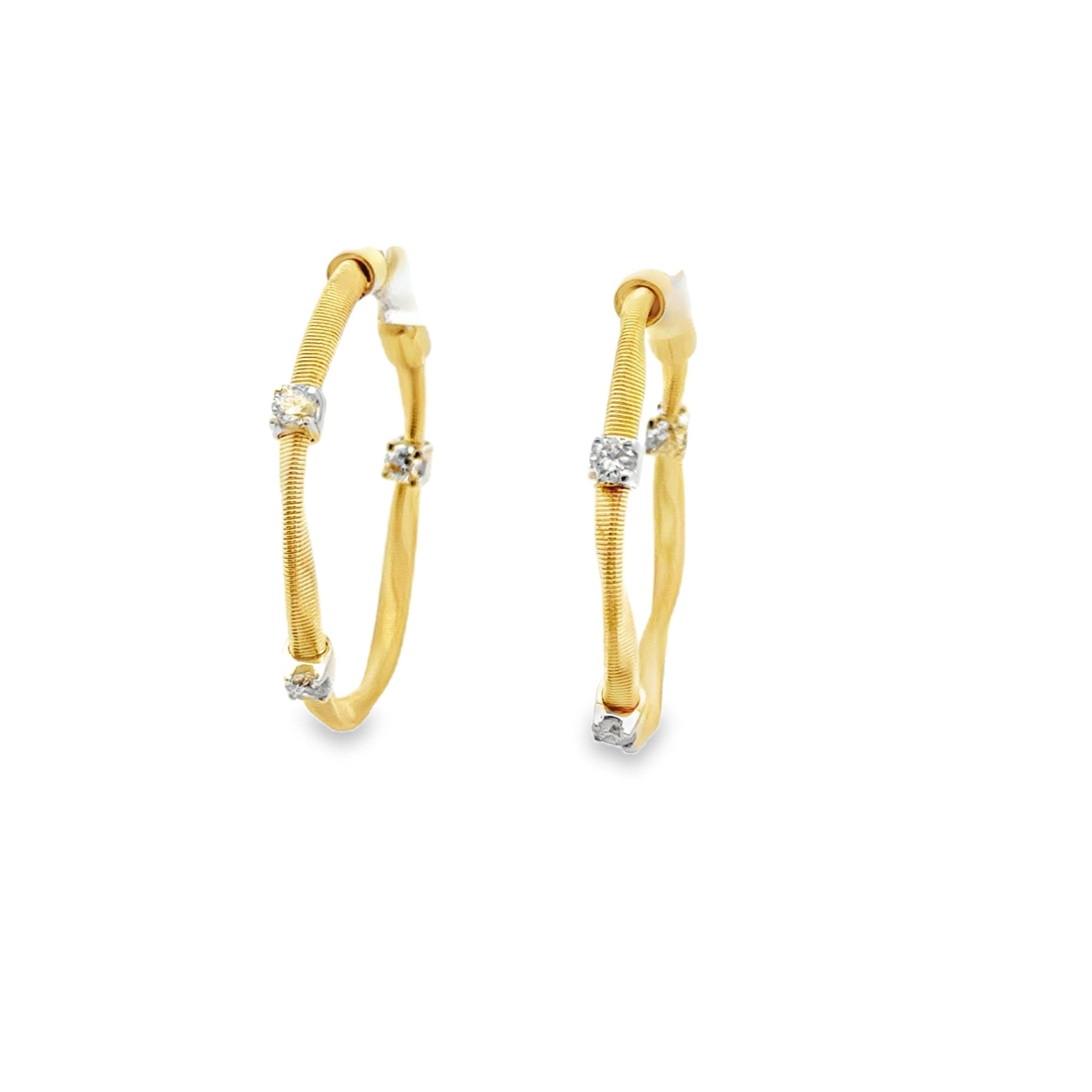 Twisted Diamond Hoops - Kelly Wade Jewelers