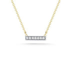Two Tone Diamond Bar Necklace - Kelly Wade Jewelers