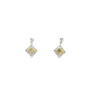Two Tone Diamond Dangle Earrings - Kelly Wade Jewelers