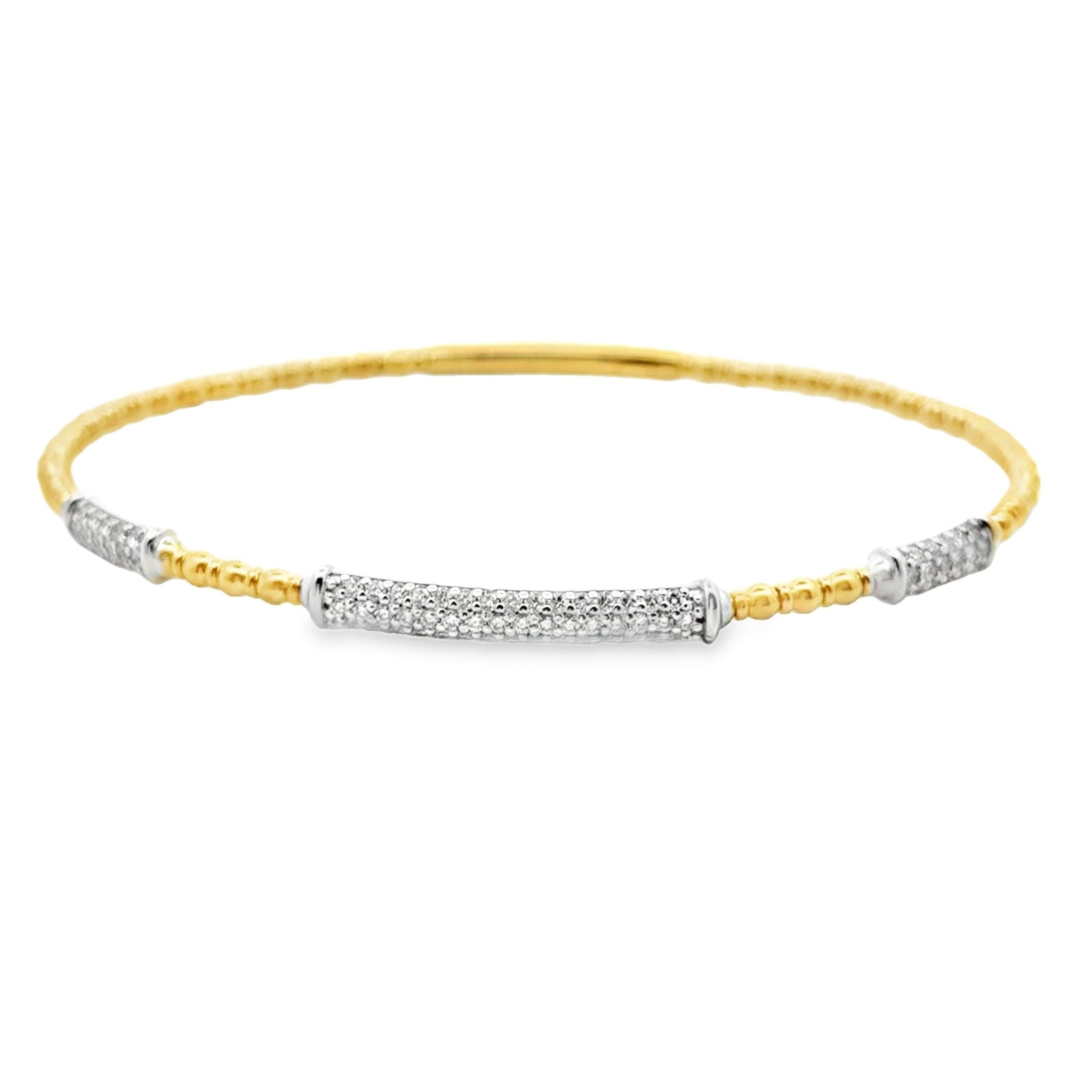 Two Tone Flexible Bracelet - Kelly Wade Jewelers