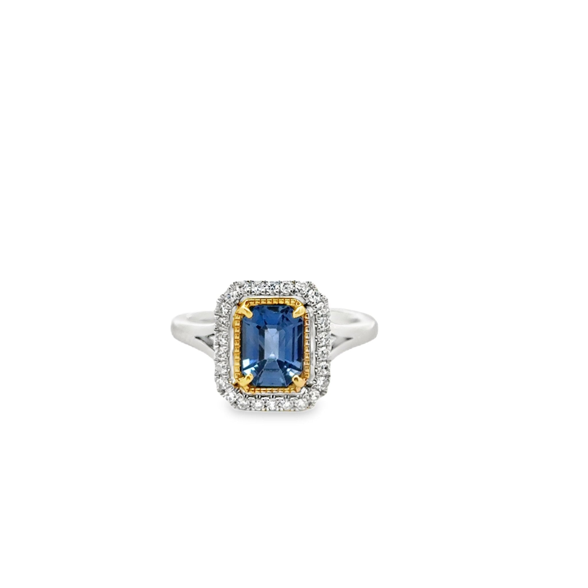 Two Tone Sapphire Ring - Kelly Wade Jewelers