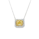 Two Tone Yellow Diamond Pendant Necklace - Kelly Wade Jewelers