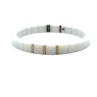 White Ceramic Stretch Bracelet - Kelly Wade Jewelers