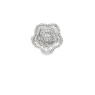 White Gold Flower Diamond Ring - Kelly Wade Jewelers