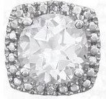 White Sapphire and Diamond Earrings - Kelly Wade Jewelers Store