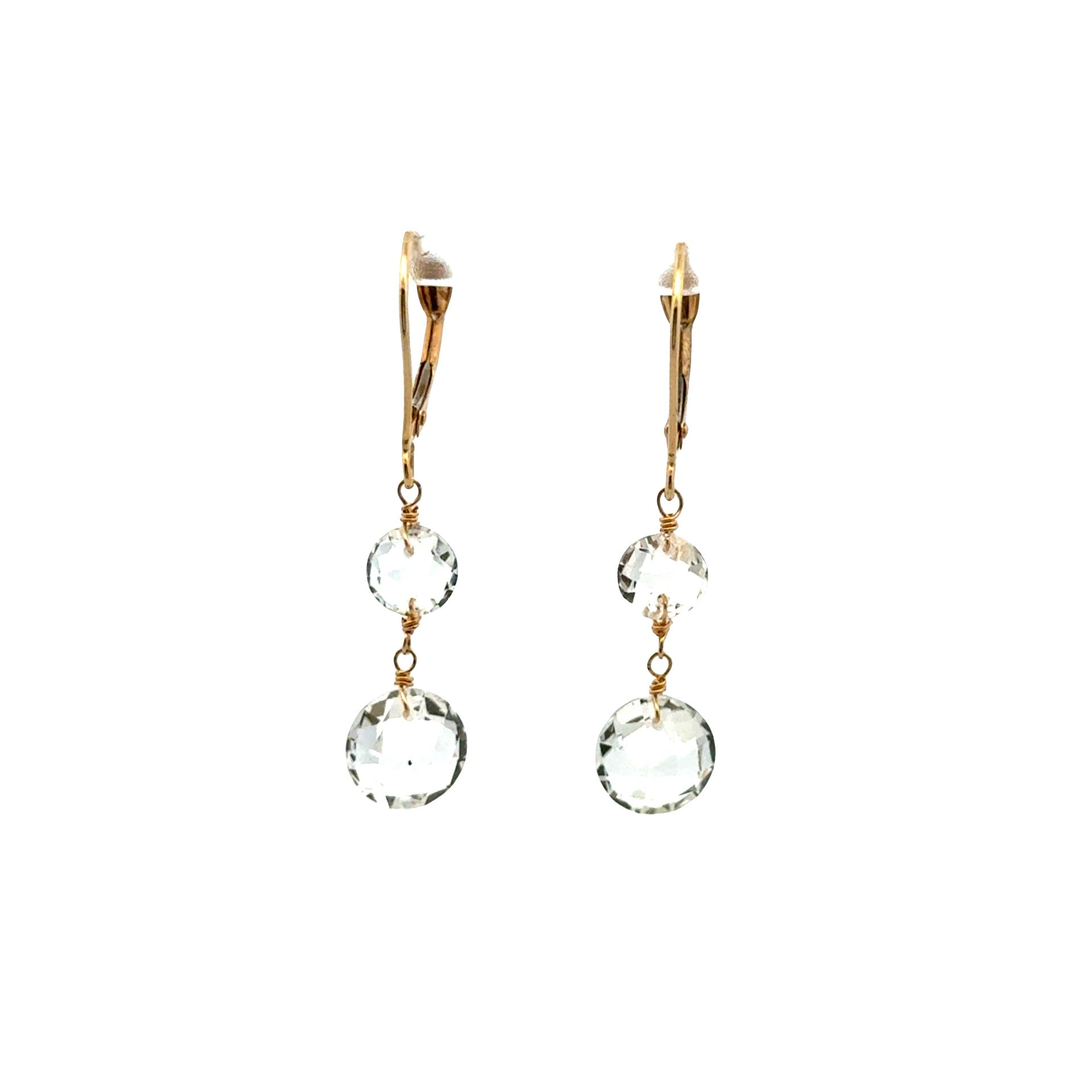 White Topaz Dangle Earrings - Kelly Wade Jewelers