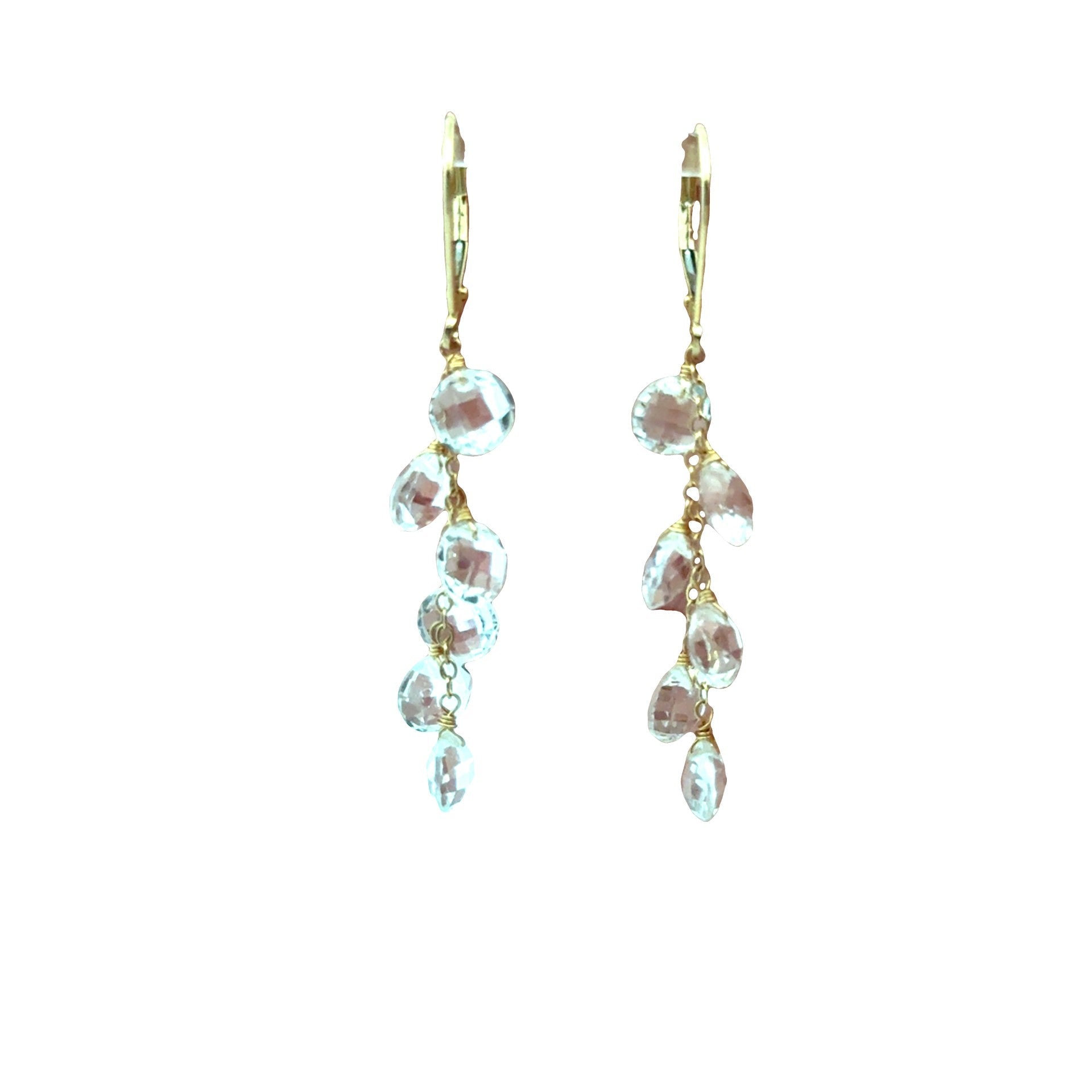 White Topaz Dangle Earrings - Kelly Wade Jewelers