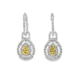 Yellow Diamond Dangle Earrings - Kelly Wade Jewelers