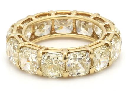 Yellow Diamond Eternity Ring - Kelly Wade Jewelers Store