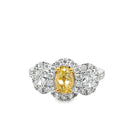 Yellow Diamond Ring With Halo - Kelly Wade Jewelers
