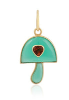 yellow gold green onyx Mushroom Charm - Kelly Wade Jewelers