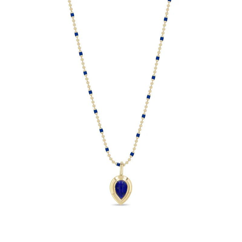 Zoe Chicco Lapis Charm Necklace - Kelly Wade Jewelers