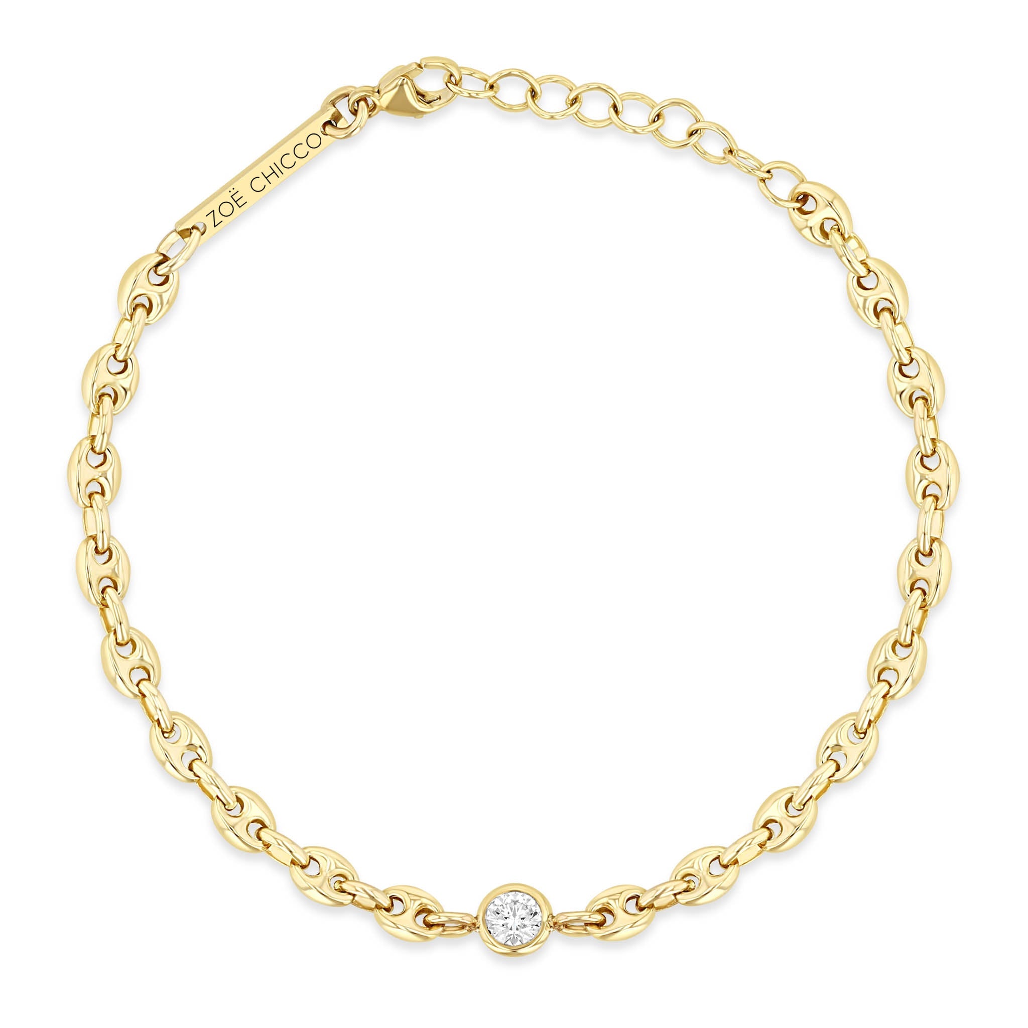 Zoe Chicco Puffed Mariner Diamond Bracelet - Kelly Wade Jewelers