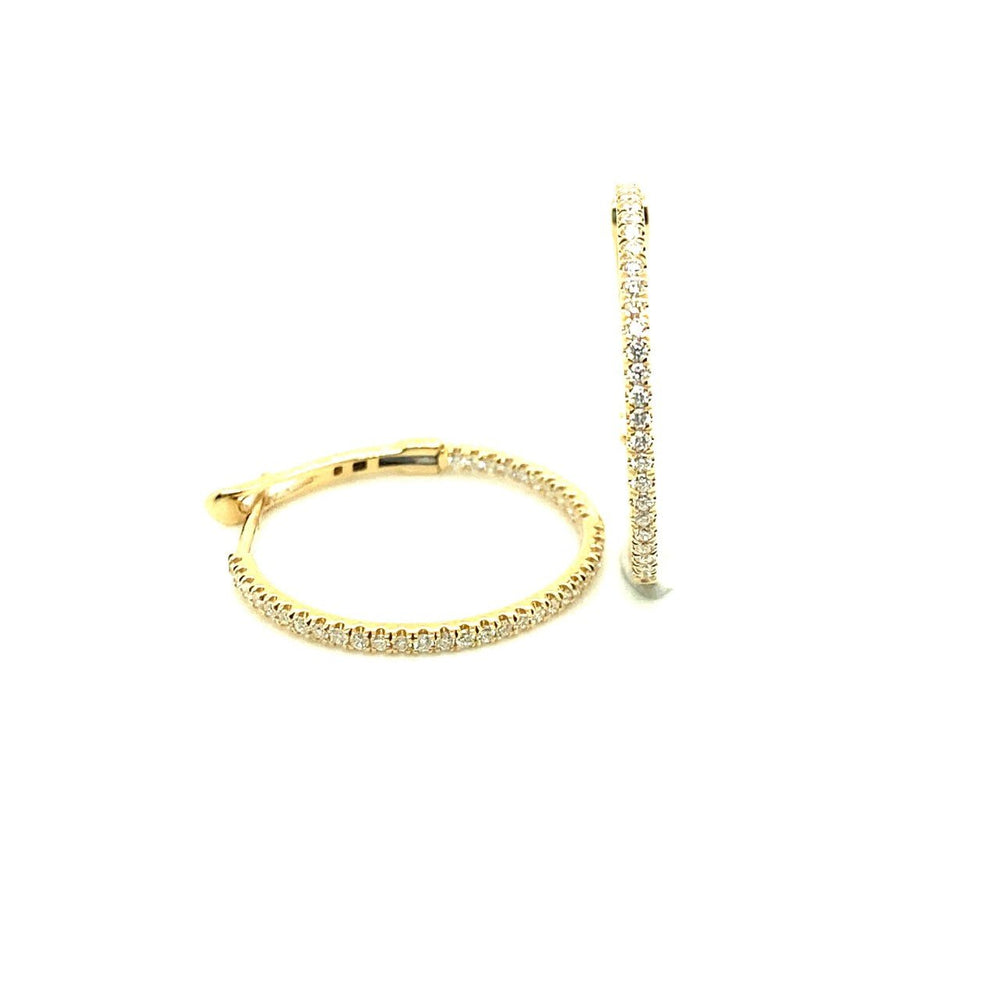 14KW Diamond Hoop Earrings - Kelly Wade Jewelers Store