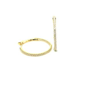 14KW Diamond Hoop Earrings - Kelly Wade Jewelers Store
