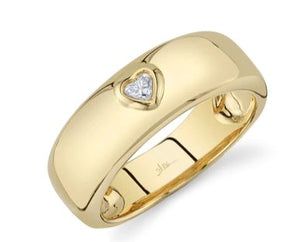 14KY Diamond Heart Ring - Kelly Wade Jewelers Store