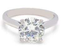 Platinum solitaire round brill