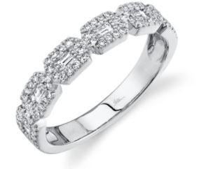 
                
                    Load image into Gallery viewer, Baguette And Pave Diamond Ring - Kelly Wade Jewelers Store
                
            