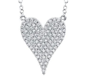 Diamond Pave Heart Necklace - Kelly Wade Jewelers Store