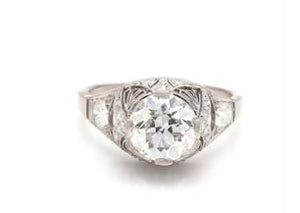 
                
                    Load image into Gallery viewer, Platinum 2.02ctw F VS2 Old Eur - Kelly Wade Jewelers Store
                
            