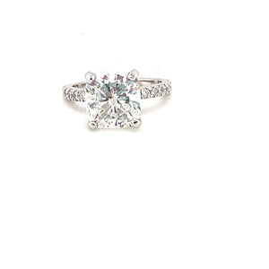 Platinum cushion cut diamond 5 - Kelly Wade Jewelers Store