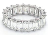 Platinum emerald cut diamond e - Kelly Wade Jewelers Store