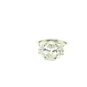 Platinum oval center diamond 2 - Kelly Wade Jewelers Store