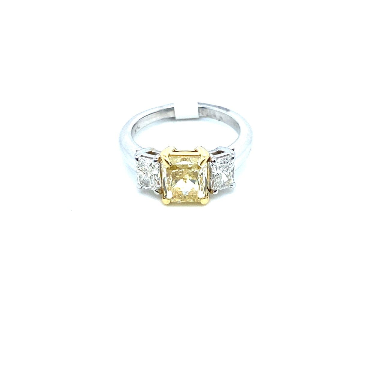 Platinum/18ky emerald cut cent - Kelly Wade Jewelers Store